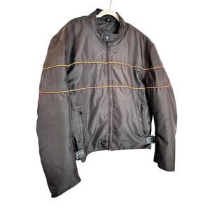 NexGen SH2285 Mens Blk Org stripes Scooter Style Textile Motorcycle Jacket 3XL